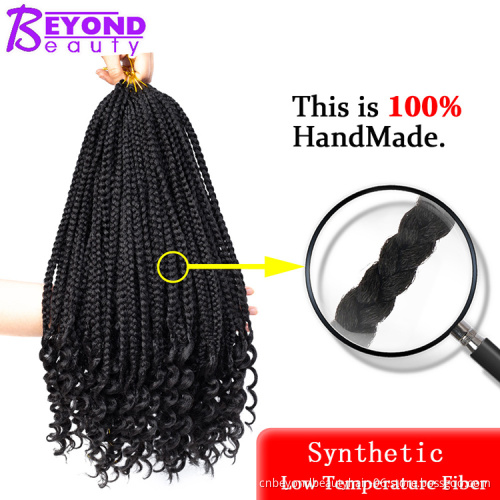 Ombre Crochet Hair Box Braids Synthetic long Rainbow Pink Braiding Hair 22Strands Crochet Hair for African Braids